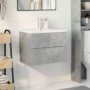 Set muebles de baño 2 piezas madera contrachapada gris hormigón de , Muebles de baño - Ref: Foro24-3324908, Precio: 161,17 €,...