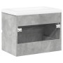 Set muebles de baño 2 piezas madera contrachapada gris hormigón de , Muebles de baño - Ref: Foro24-3324908, Precio: 161,17 €,...