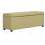 Bank with storage space 116 cm green polyester by , Benches for halls and storage - Ref: Foro24-281322, Price: 140,40 €, Disc...