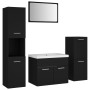 Engineered wood black bathroom furniture set by , Bathroom furniture - Ref: Foro24-3071091, Price: 265,61 €, Discount: %