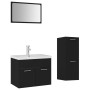 Juego de muebles de baño madera de ingeniería negro de , Muebles de baño - Ref: Foro24-3071451, Precio: 251,41 €, Descuento: %