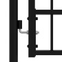 Black coated steel pointed spear fence gate 103x120cm by , garden gates - Ref: Foro24-151089, Price: 126,92 €, Discount: %