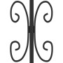 Black coated steel pointed spear fence gate 103x120cm by , garden gates - Ref: Foro24-151089, Price: 126,92 €, Discount: %