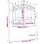 Puerta de valla punta lanza acero recubierto negro 103x120cm de , Puertas de jardín - Ref: Foro24-151089, Precio: 126,92 €, D...