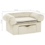 Sofá para perros con cajón felpa crema 75x50x38 cm de , Camas para perros - Ref: Foro24-171082, Precio: 96,90 €, Descuento: %