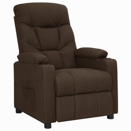 Sillón reclinable de tela marrón oscuro de , Sillones - Ref: Foro24-348534, Precio: 166,56 €, Descuento: %