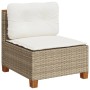 Garden sofa without armrests with beige PE rattan cushions. by , Outdoor sofas - Ref: Foro24-365907, Price: 85,03 €, Discount: %