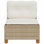 Garden sofa without armrests with beige PE rattan cushions. by , Outdoor sofas - Ref: Foro24-365907, Price: 85,03 €, Discount: %