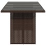 Gartentisch mit Glasoberfläche, braunes PE-Rattan, 190x80x75 cm. von , Gartentische - Ref: Foro24-365603, Preis: 210,37 €, Ra...