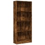 Engineered wood smoked oak bookshelf 60x24x143 cm by , Bookcases and shelves - Ref: Foro24-857816, Price: 61,41 €, Discount: %