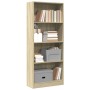 Engineered wood bookshelf in Sonoma oak, 60x24x143 cm. by , Bookcases and shelves - Ref: Foro24-857814, Price: 61,41 €, Disco...