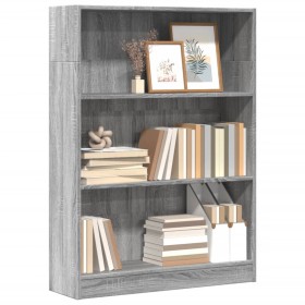 Estantería de madera de ingeniería gris Sonoma 80x24x109 cm de , Librerías y estanterías - Ref: Foro24-857840, Precio: 58,16 ...