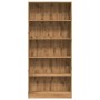 Handcrafted engineered oak wood bookshelf 80x24x176 cm by , Bookcases and shelves - Ref: Foro24-857861, Price: 77,31 €, Disco...