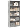 Engineered wood bookshelf in concrete gray, 80x24x176 cm by , Bookcases and shelves - Ref: Foro24-857856, Price: 77,23 €, Dis...