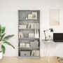 Engineered wood bookshelf in concrete gray, 80x24x176 cm by , Bookcases and shelves - Ref: Foro24-857856, Price: 77,23 €, Dis...