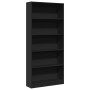 Estantería madera de ingeniería negro 80x24x176 cm de , Librerías y estanterías - Ref: Foro24-857854, Precio: 81,61 €, Descue...