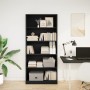 Estantería madera de ingeniería negro 80x24x176 cm de , Librerías y estanterías - Ref: Foro24-857854, Precio: 81,61 €, Descue...