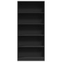 Engineered wood bookshelf black 80x24x176 cm by , Bookcases and shelves - Ref: Foro24-857854, Price: 81,54 €, Discount: %