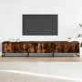 Engineered wood TV stand in smoked oak, 210x35x41 cm. by , TV Furniture - Ref: Foro24-3300792, Price: 146,89 €, Discount: %