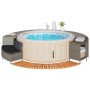 Acacia wood and gray synthetic rattan whirlpool bathtub edge | Foro24|Onlineshop| Casa, Jardín y Más Foro24.es