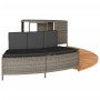 Acacia wood and gray synthetic rattan whirlpool bathtub edge | Foro24|Onlineshop| Casa, Jardín y Más Foro24.es