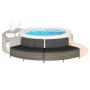 Jacuzzi banks with 2 gray PE rattan cushions by , Pool and spa accessories - Ref: Foro24-365617, Price: 164,57 €, Discount: %