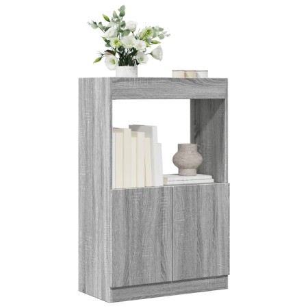 Engineered wood sideboard in Sonoma grey, 63x33x100 cm. by , Bookcases and shelves - Ref: Foro24-855102, Price: 69,97 €, Disc...