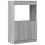 Aparador de madera de ingeniería gris Sonoma 63x33x100 cm de , Librerías y estanterías - Ref: Foro24-855102, Precio: 69,97 €,...