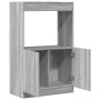 Aparador de madera de ingeniería gris Sonoma 63x33x100 cm de , Librerías y estanterías - Ref: Foro24-855102, Precio: 69,97 €,...