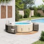 Borde bañera hidromasaje madera acacia y ratán sintético gris de , Accesorios para piscinas y spa - Ref: Foro24-3270651, Prec...