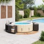 Whirlpool-Badewannenrand aus Akazienholz und schwarzem synthetischem Rattan. | Foro24|Onlineshop| Casa, Jardín y Más Foro24.es