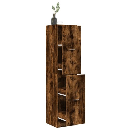 Medizinschrank aus geräucherter Eichen-Ingenieurholz 40x41x144,5 cm. von , Schließfächer und Lagerschränke - Ref: Foro24-3309...