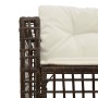 Gartensofa in L-Form mit Kissen und Fußhocker aus braunem PE-Rattan. von , Outdoor-Sofas - Ref: Foro24-365894, Preis: 346,10 ...