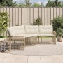 L-shaped garden sofa with beige PE rattan cushions and footstool by , Outdoor sofas - Ref: Foro24-365896, Price: 346,10 €, Di...