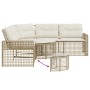 L-förmiges Gartensofa mit Kissen und Hocker aus beigem PE-Rattan. von , Outdoor-Sofas - Ref: Foro24-365896, Preis: 346,10 €, ...