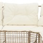 L-shaped garden sofa with beige PE rattan cushions and footstool by , Outdoor sofas - Ref: Foro24-365896, Price: 346,10 €, Di...