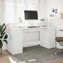 Engineered wood white desk with LED light 160x55x91 cm by , Desks - Ref: Foro24-3309429, Price: 196,38 €, Discount: %