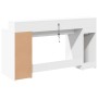 Engineered wood white desk with LED light 160x55x91 cm by , Desks - Ref: Foro24-3309429, Price: 196,38 €, Discount: %