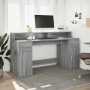 Engineered wood gray Sonoma 160x55x91 cm desk with LED lighting by , Desks - Ref: Foro24-3309434, Price: 207,54 €, Discount: %