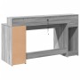 Escritorio con LED madera ingeniería gris sonoma 160x55x91 cm de , Escritorios - Ref: Foro24-3309434, Precio: 189,59 €, Descu...