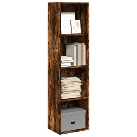 Estantería madera de ingeniería roble ahumado 40x30x152 cm de , Librerías y estanterías - Ref: Foro24-857880, Precio: 58,26 €...