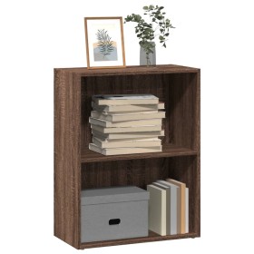 Engineered wood brown oak bookshelf 60x30x77 cm by , Bookcases and shelves - Ref: Foro24-857896, Price: 43,67 €, Discount: %