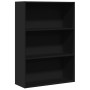 Engineered wood black shelf 80x30x114 cm by , Bookcases and shelves - Ref: Foro24-857932, Price: 65,84 €, Discount: %