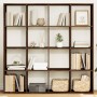 Engineered wood brown oak bookshelf 137.5x29x137.5 cm by , Bookcases and shelves - Ref: Foro24-3310295, Price: 142,74 €, Disc...