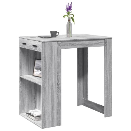 High bar table in gray Sonoma engineered wood 102x70x103.5 cm by , Kitchen and dining tables - Ref: Foro24-3309326, Price: 12...