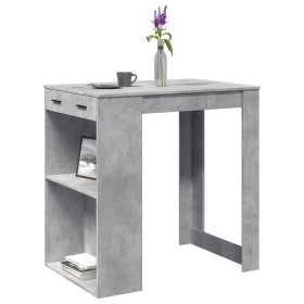 High bar table made of gray concrete engineered wood 102x70x103.5cm by , Kitchen and dining tables - Ref: Foro24-3309324, Pri...