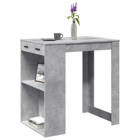 Mesa alta de bar madera ingeniería gris hormigón 102x70x103,5cm de , Mesas de cocina y de comedor - Ref: Foro24-3309324, Prec...