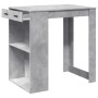 High bar table made of gray concrete engineered wood 102x70x103.5cm by , Kitchen and dining tables - Ref: Foro24-3309324, Pri...