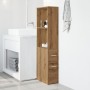 Armario de baño estrecho con ruedas madera roble artisian de , Taquillas y armarios de almacenamiento - Ref: Foro24-855303, P...