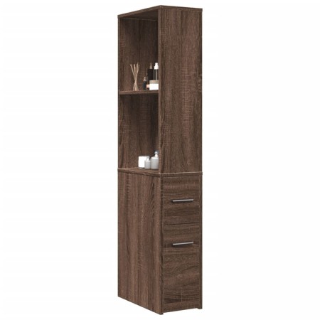 Armario de baño estrecho con ruedas madera marrón roble | Foro24|Onlineshop| Casa, Jardín y Más Foro24.es